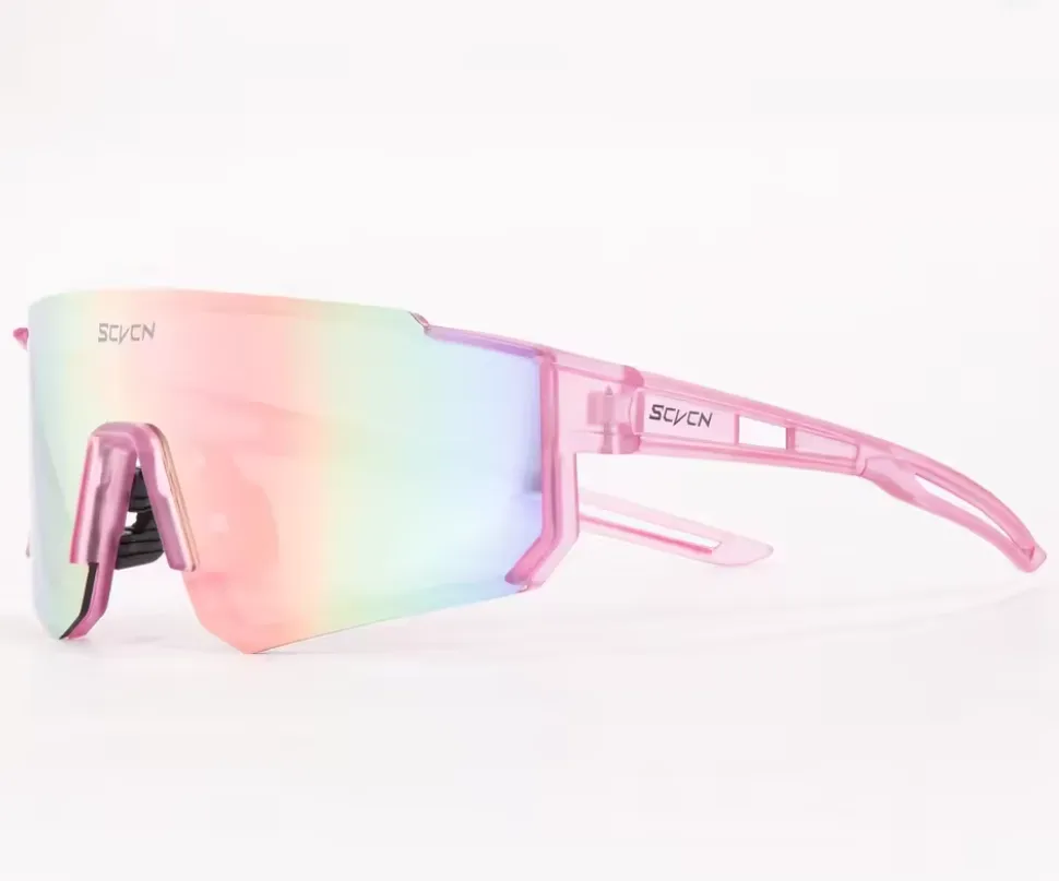 [DZ-S1411-B-12] SCVCN – Lunettes de cyclisme photochromiques roses UV400