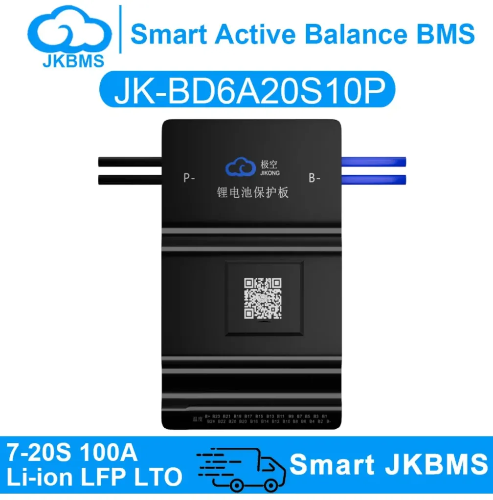 JK BMS – BMS intelligent JK-BD6A20S10P 100 A avec équilibrage actif